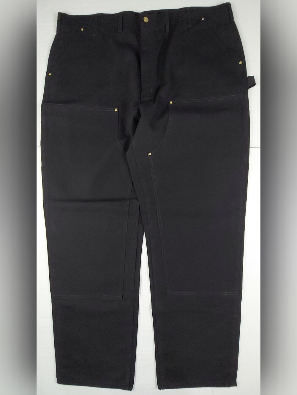 Carhartt Double Front Duck Work Utility Pants Mens 44x34 Black Loose B01-M NWT